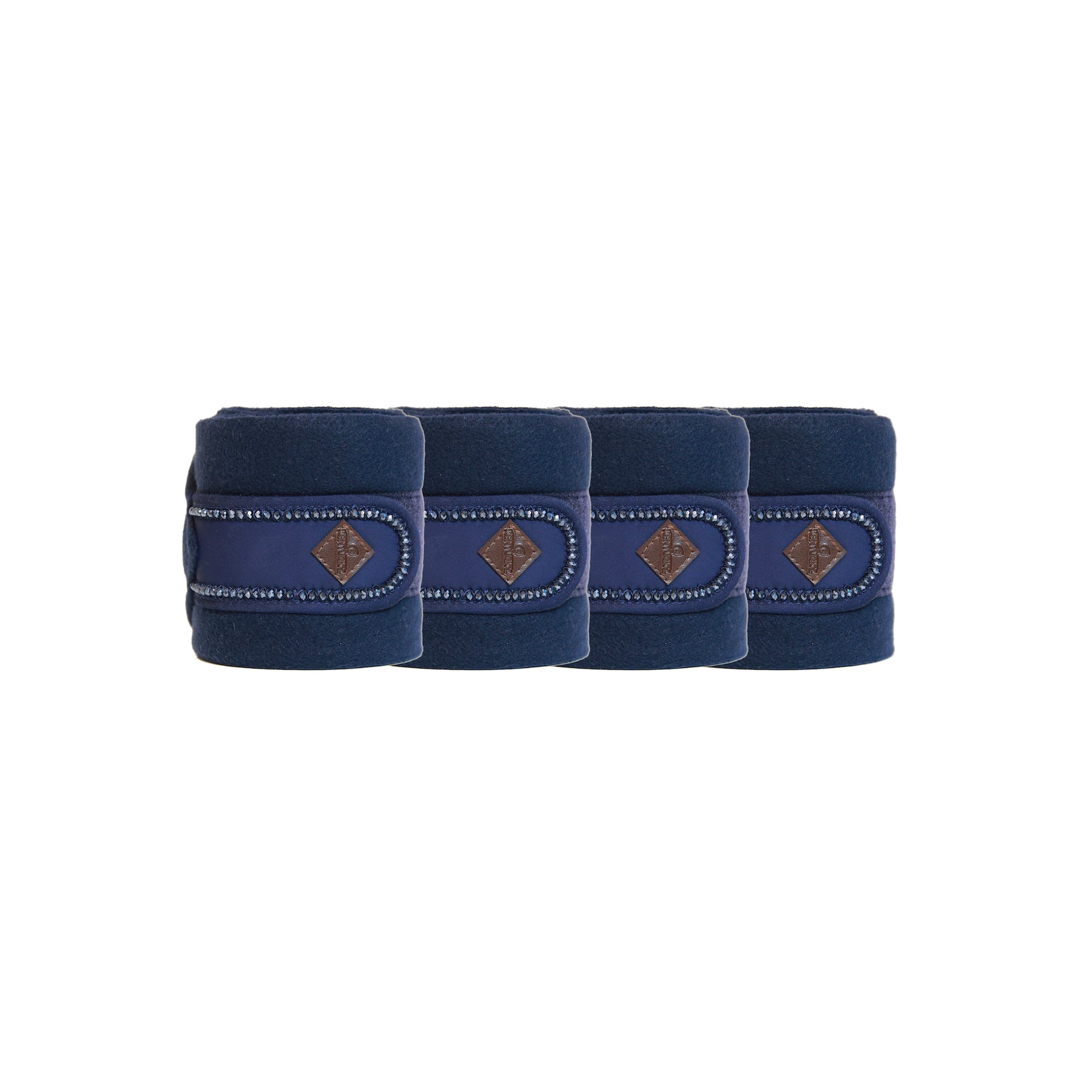 Kentucky Horsewear Polar Fleece Bandage Pearls, Navy, Full