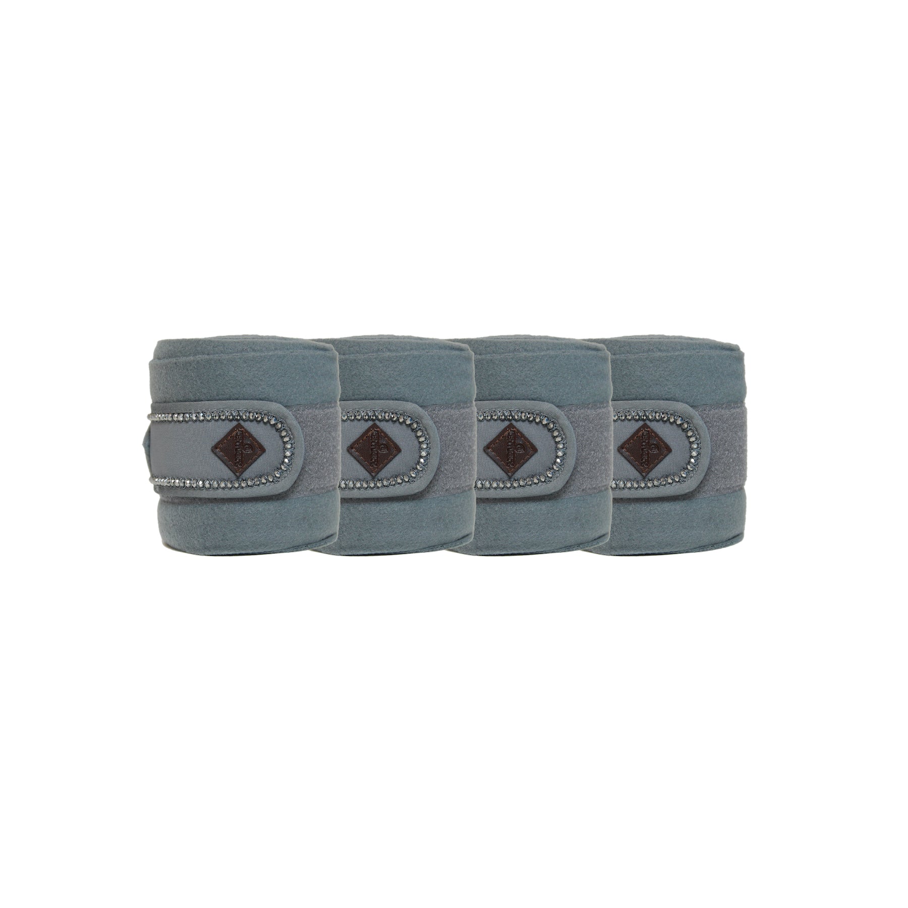 Kentucky Horsewear Polar Fleece Bandage Pearls, Grey, Full