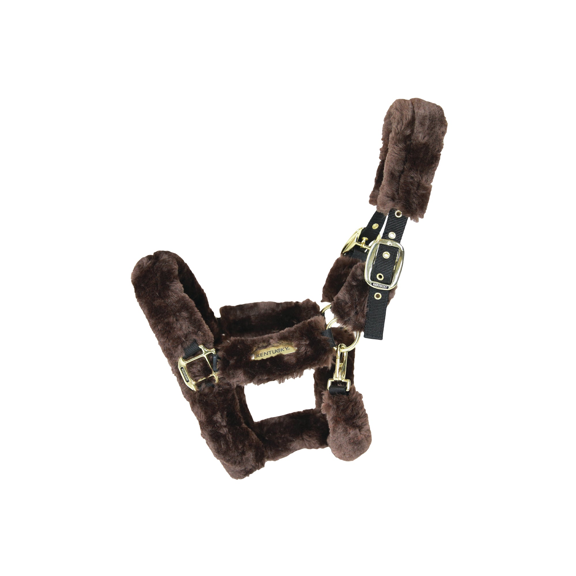 Kentucky Horsewear Sheepskin Shipping Halter, Brown