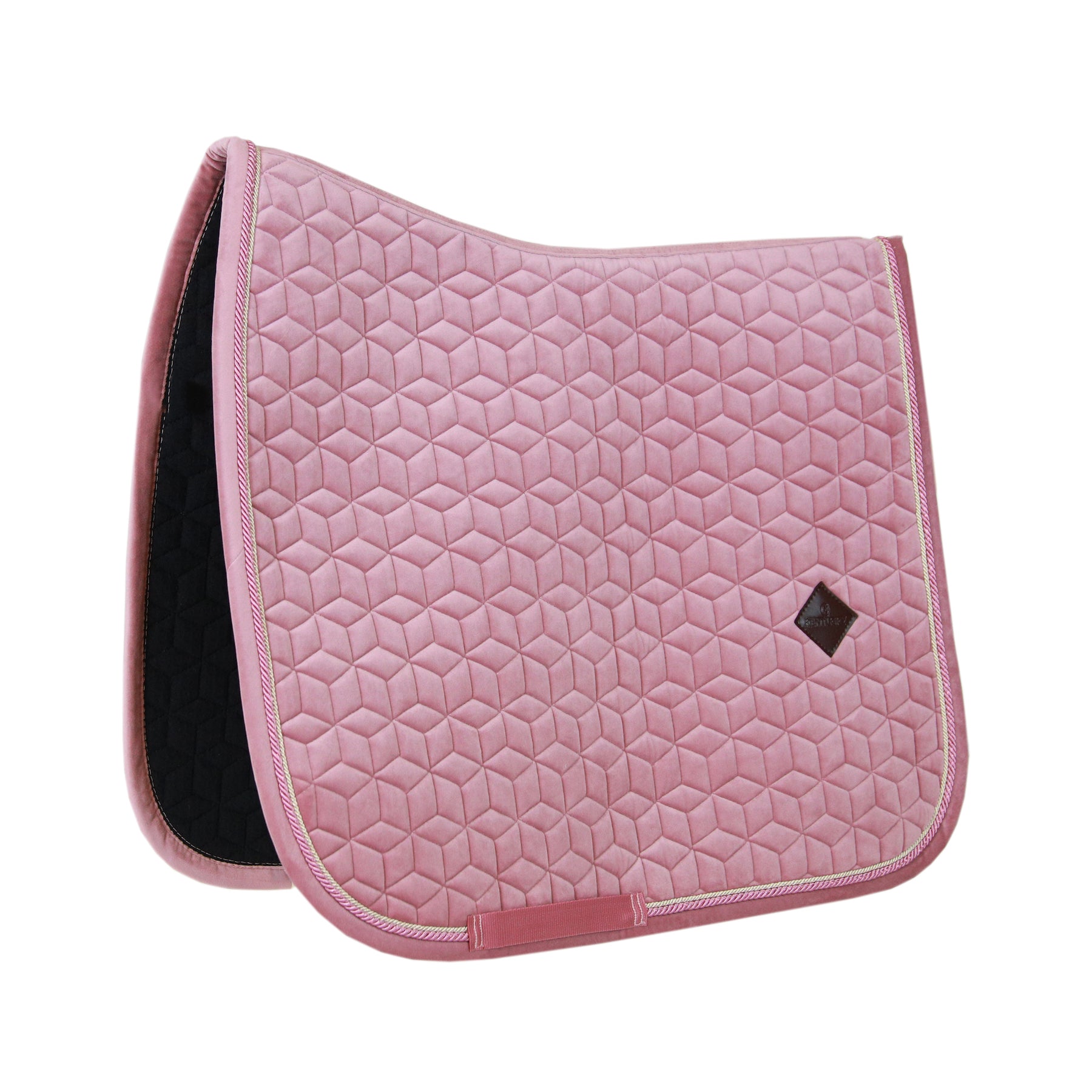 Kentucky Horsewear Saddle Pad Velvet Dressage Old Rose Edition