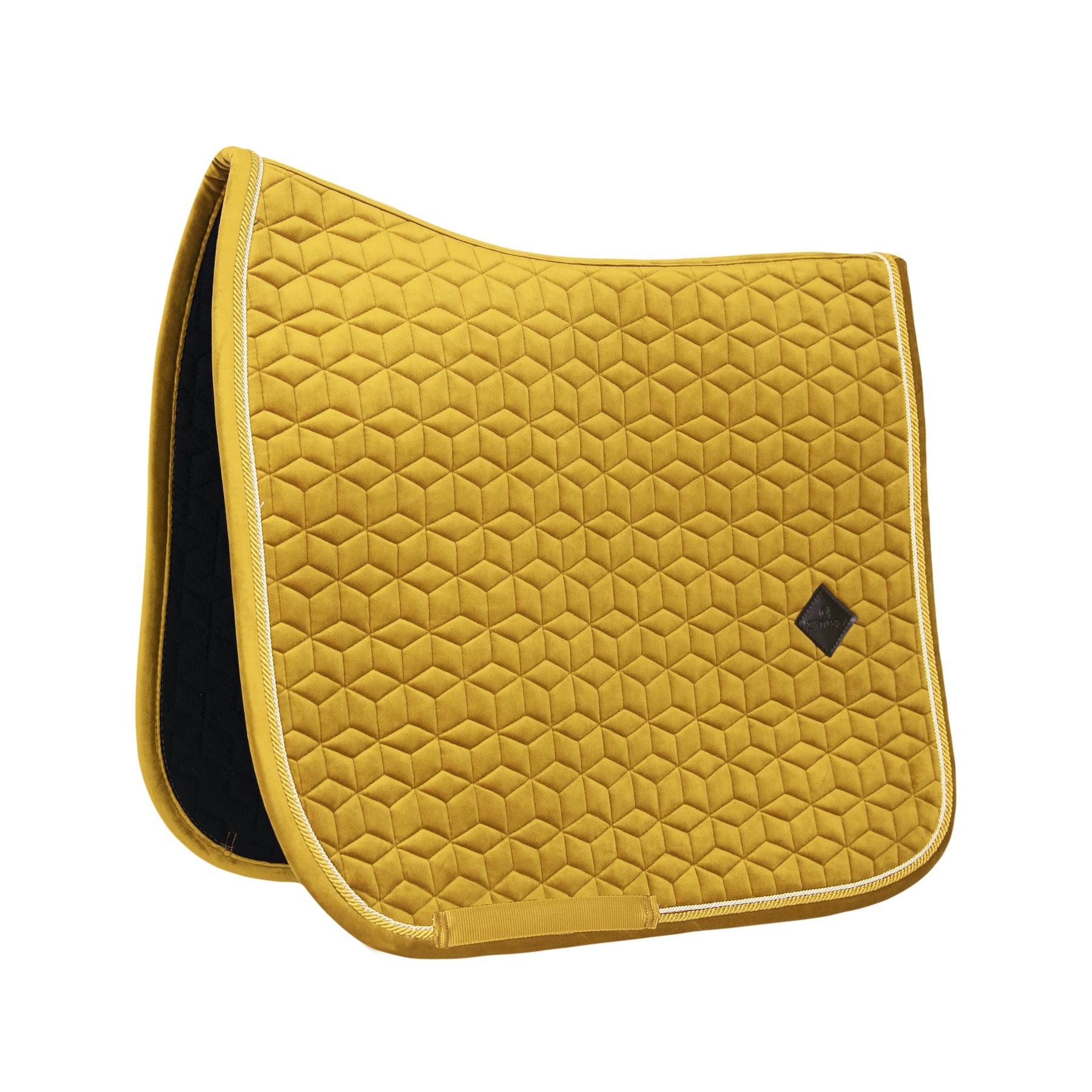 Kentucky Horsewear Saddle Pad Velvet Dressage Mustard Edition