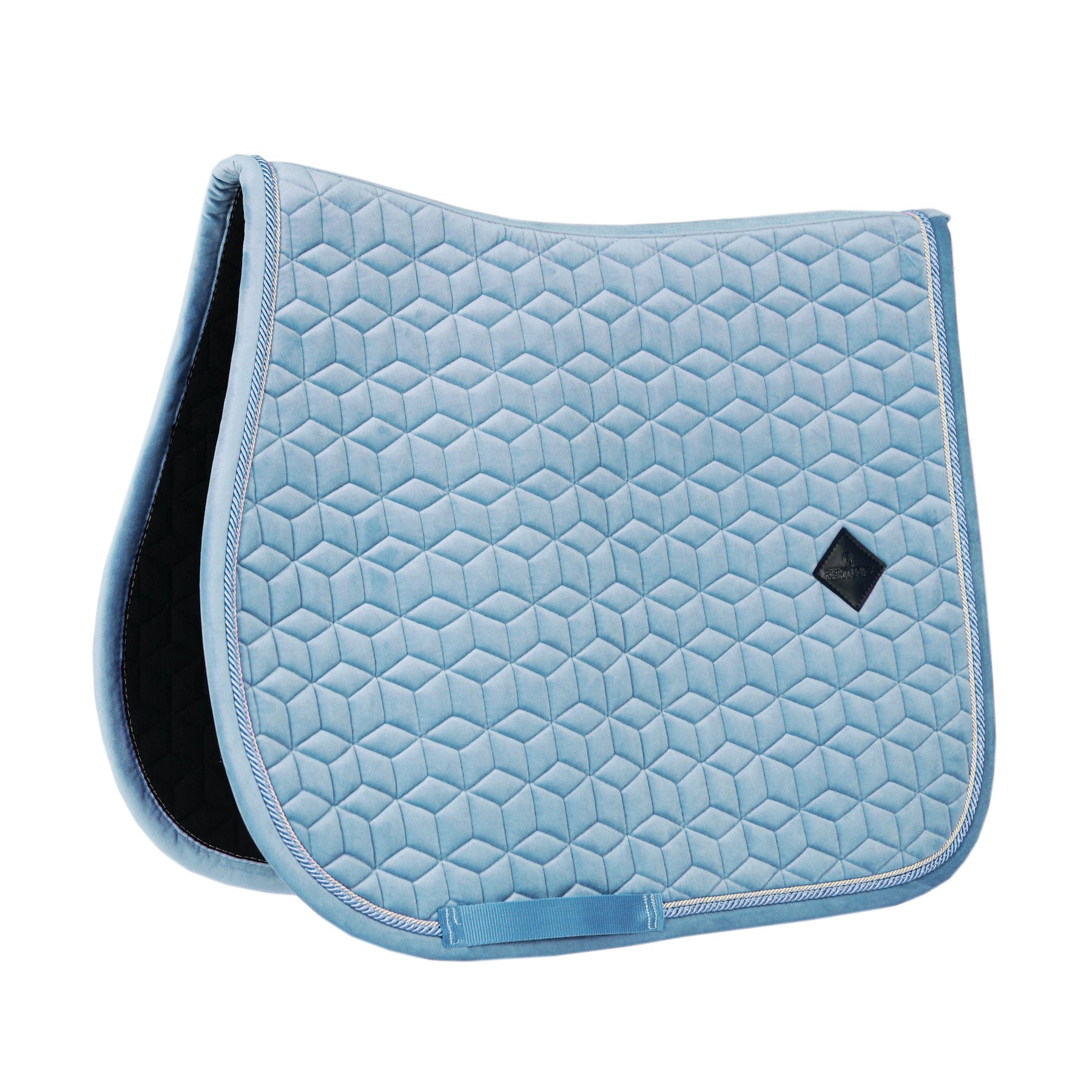 Kentucky Horsewear Saddle Pad Velvet Jumping Light Blue Edition