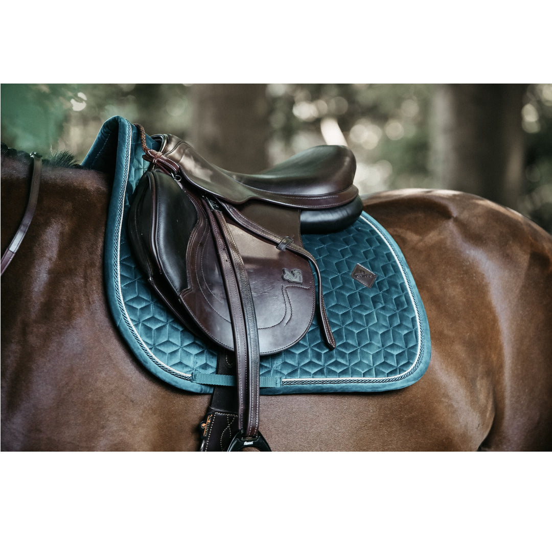 Kentucky Horsewear Saddle Pad Velvet Jumping Emerald Edition Full