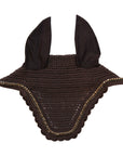 Kentucky Horsewear Fly Veil Long Stone & Pearl Soundless, Brown