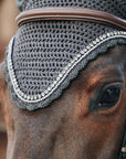 Kentucky Horsewear Fly Veil Long Stone & Pearl, Grey