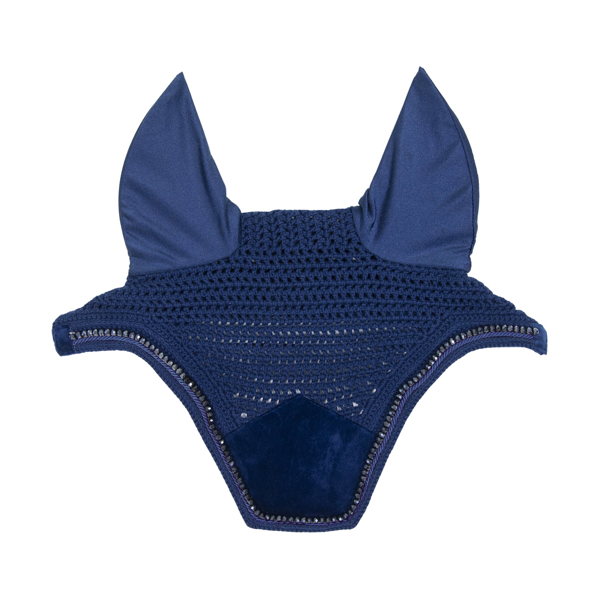 Kentucky Horsewear Fly Veil Wellington Velvet Pearls, Navy