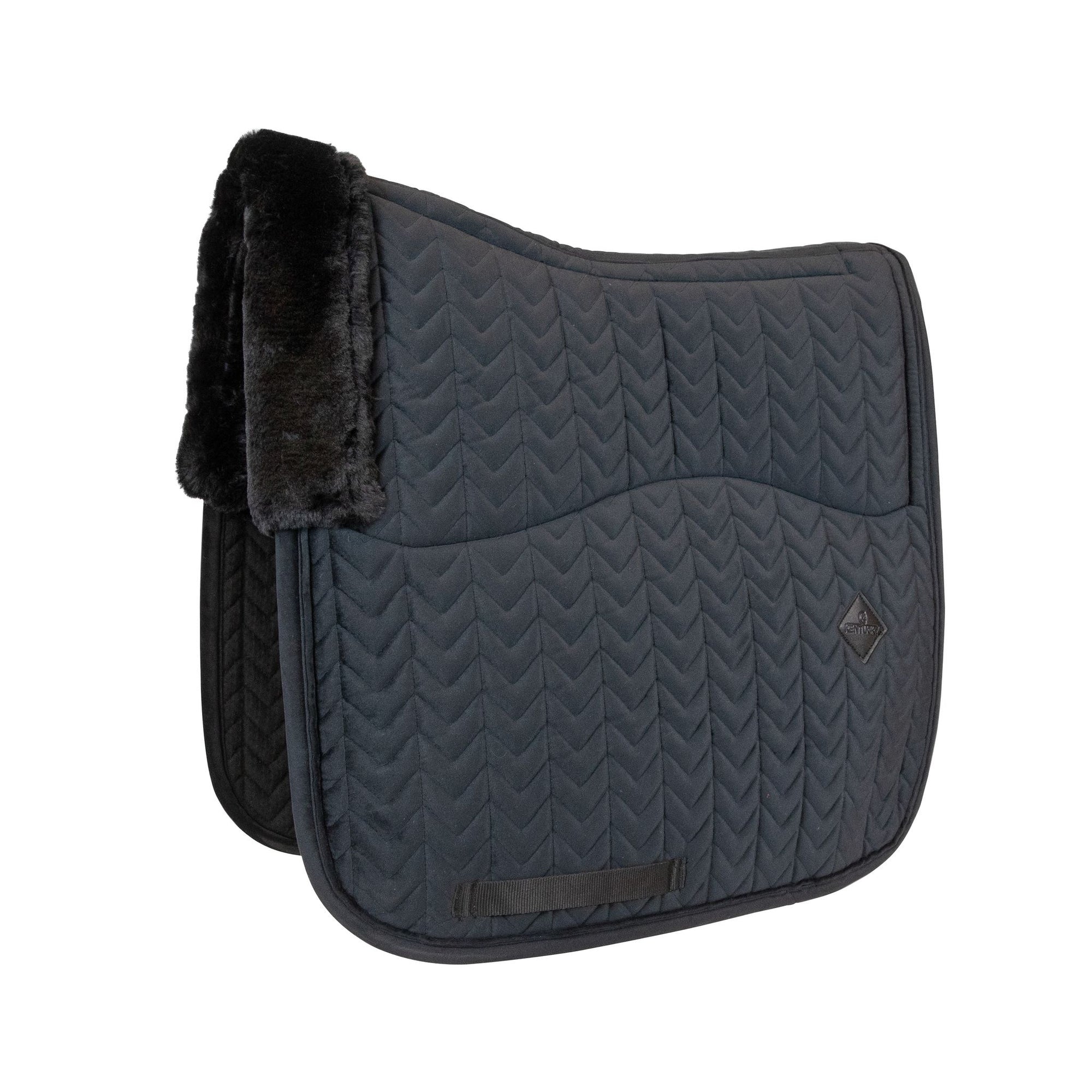 Kentucky Horsewear Skin Friendly Saddle Pad Velvet Dressage, Black