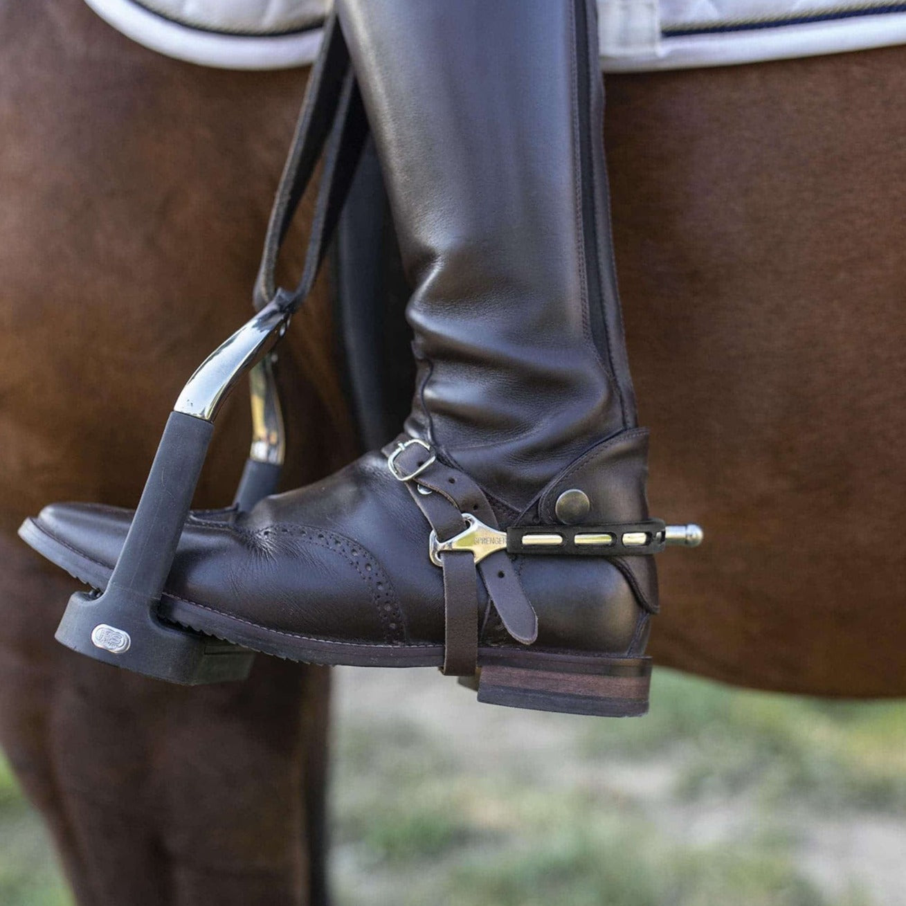 Herm Sprenger Flexcite Grip Stirrups - Stainless Steel, 120mm