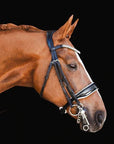Lumiere Equestrian ADELINE Luxury Leather Double Bridle, Black with Reins