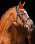 Lumiere Equestrian ADELINE Luxury Leather Double Bridle, Black with Reins