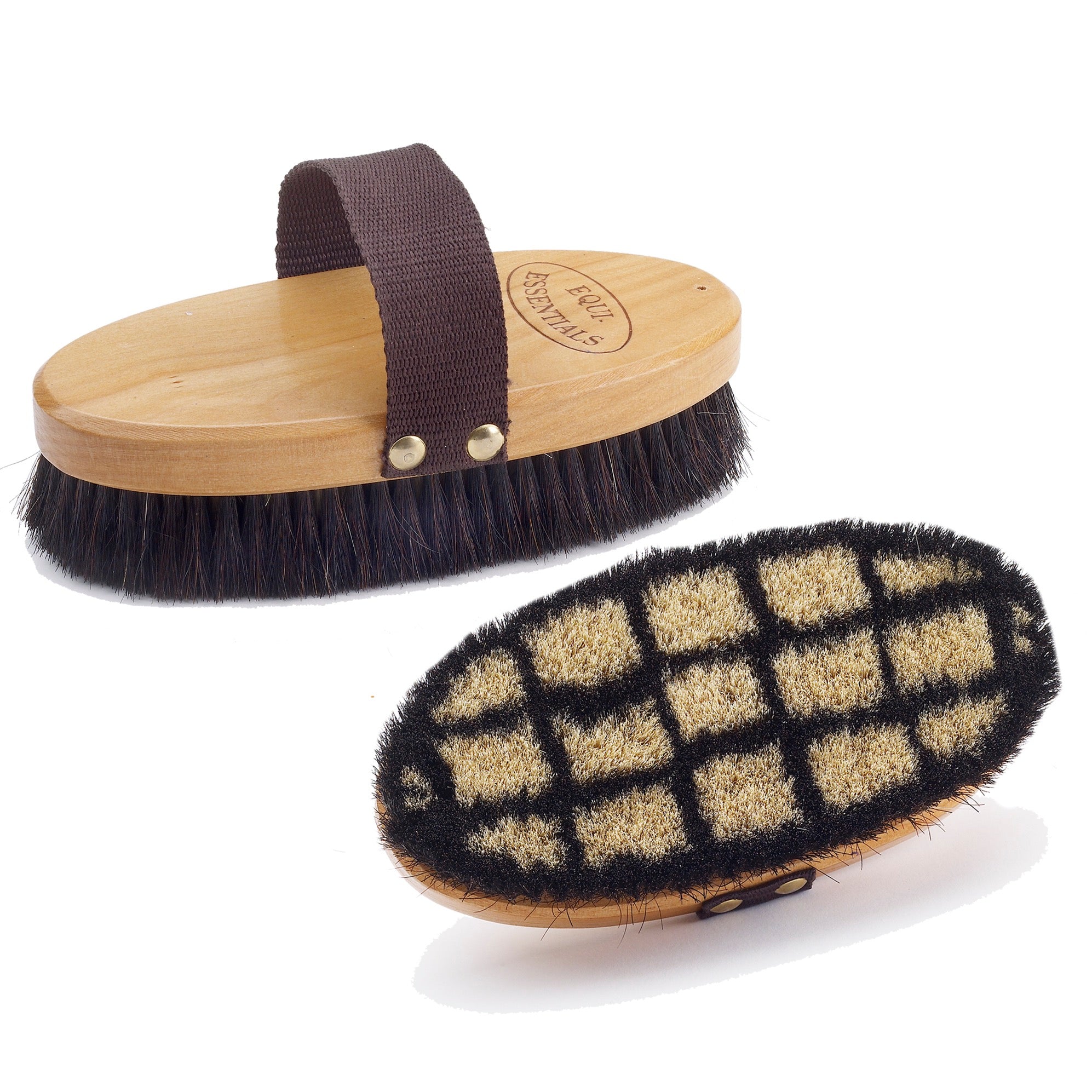 Equi-Essentials Wood Back Medium Body Brush w/ Pig Bristles