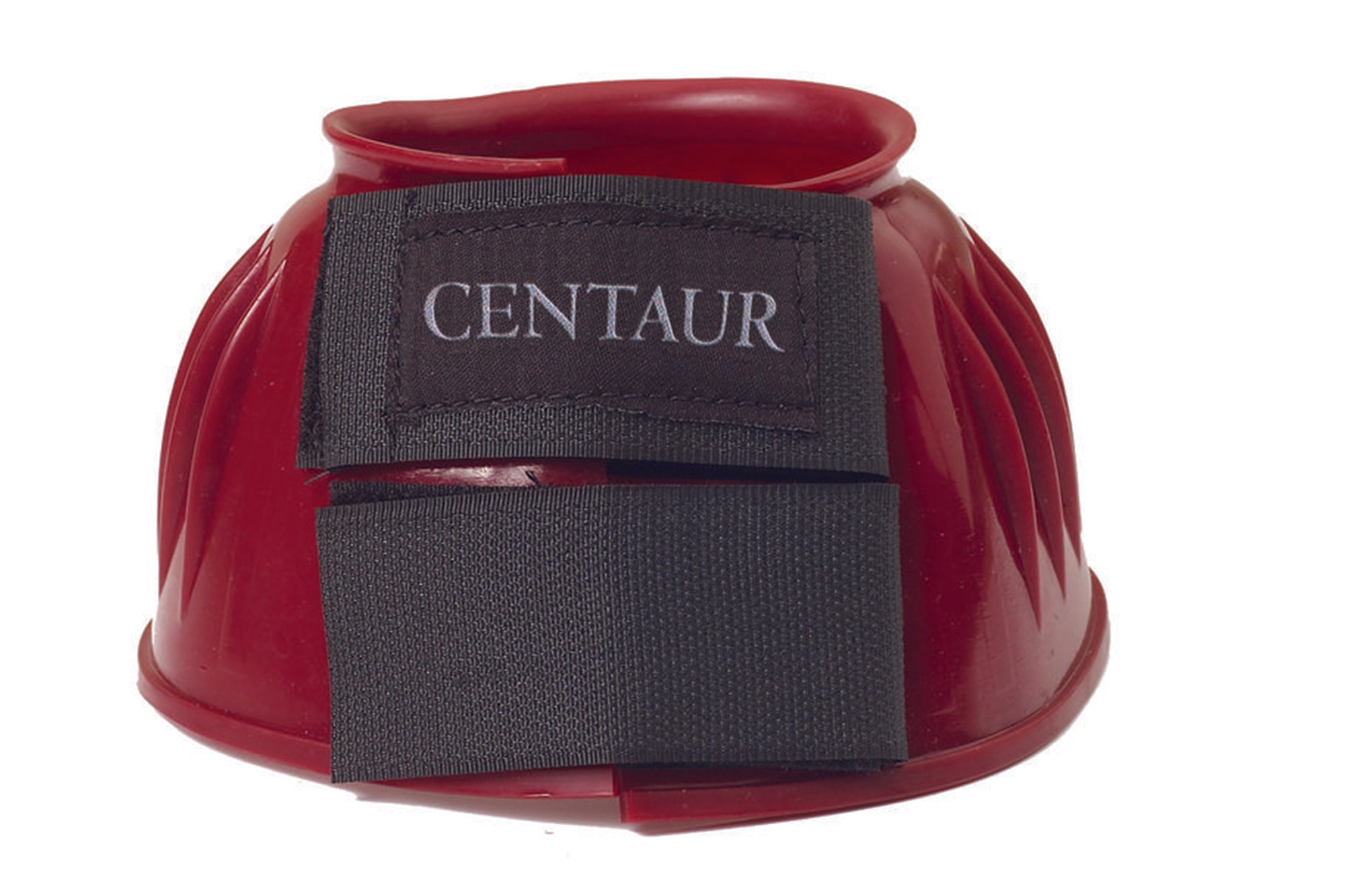 Centaur® PVC Ribbed Double Hook and Loop Bell Boots, Burgundy