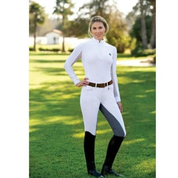 Romfh Sarafina Full Seat, Mid Rise Breeches White/Light Grey
