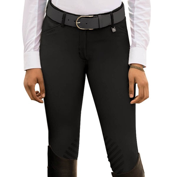 Romfh Sarafina Euro Grip, Knee Patch, Mid Rise Breeches, Black