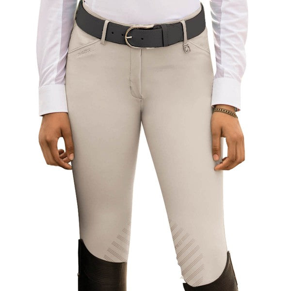 Romfh Sarafina Euro Grip, Knee Patch, Mid Rise Breeches White Sand