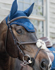 Kentucky Horsewear Fly Veil Wellington Velvet Pearls, Navy