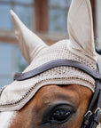 Kentucky Horsewear Fly Veil Wellington Velvet Pearls, Beige