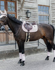 Kentucky Horsewear Fly Veil Wellington Velvet Pearls, Soft Rose