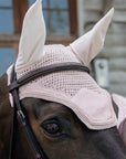 Kentucky Horsewear Fly Veil Wellington Velvet Pearls, Soft Rose