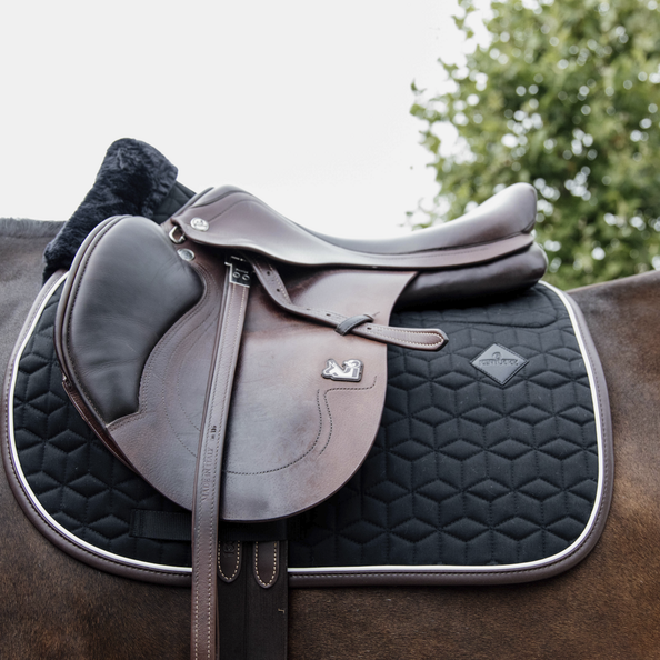 Kentucky Horsewear Skin Friendly Saddle Pad Jumping Star Quilting Black