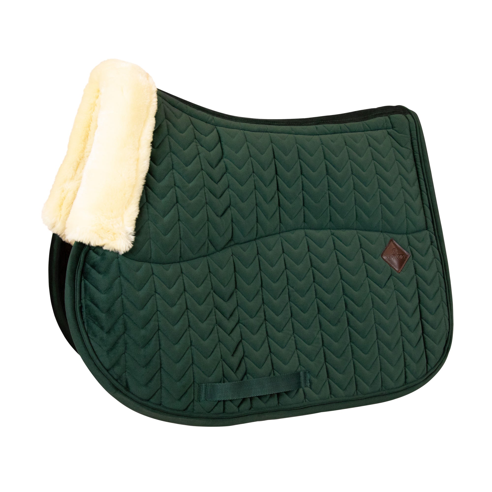Kentucky Horsewear Skin Friendly Saddle Pad Velvet Jumping, Pine Green