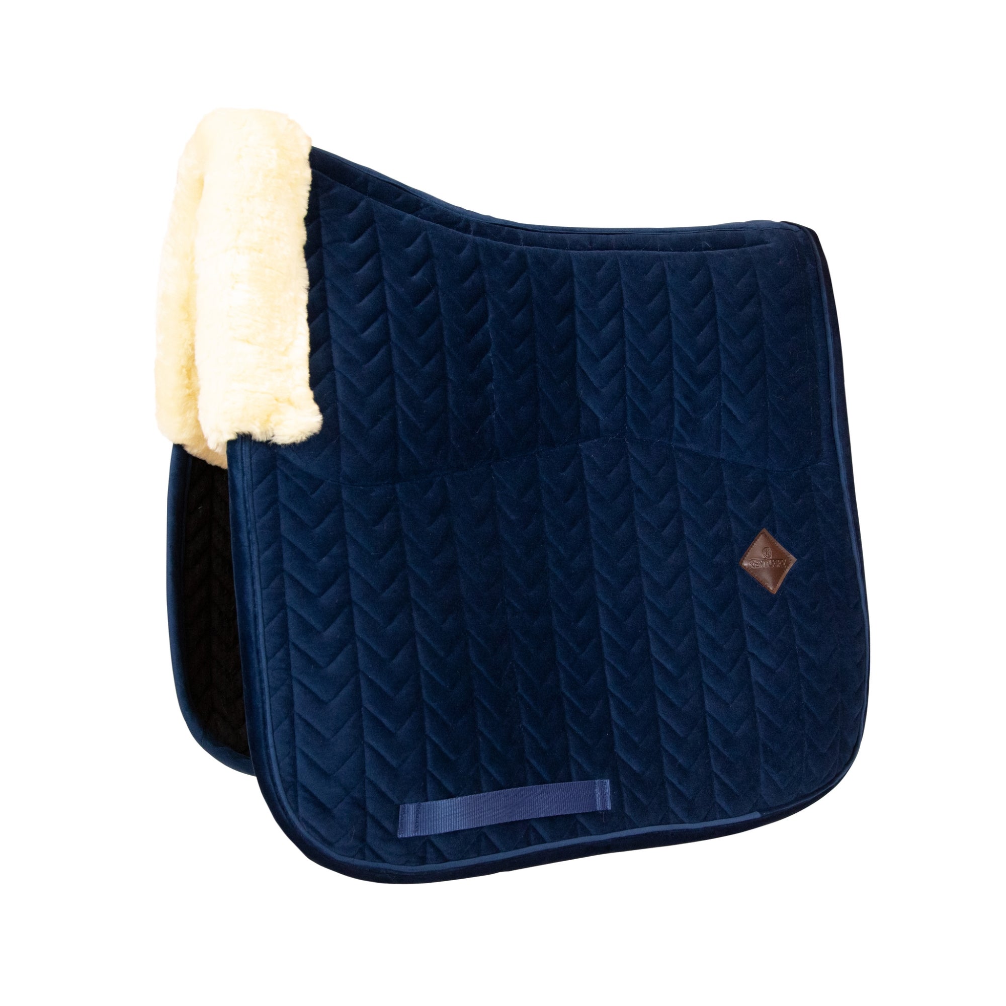 Kentucky Horsewear Skin Friendly Saddle Pad Velvet Dressage, Navy