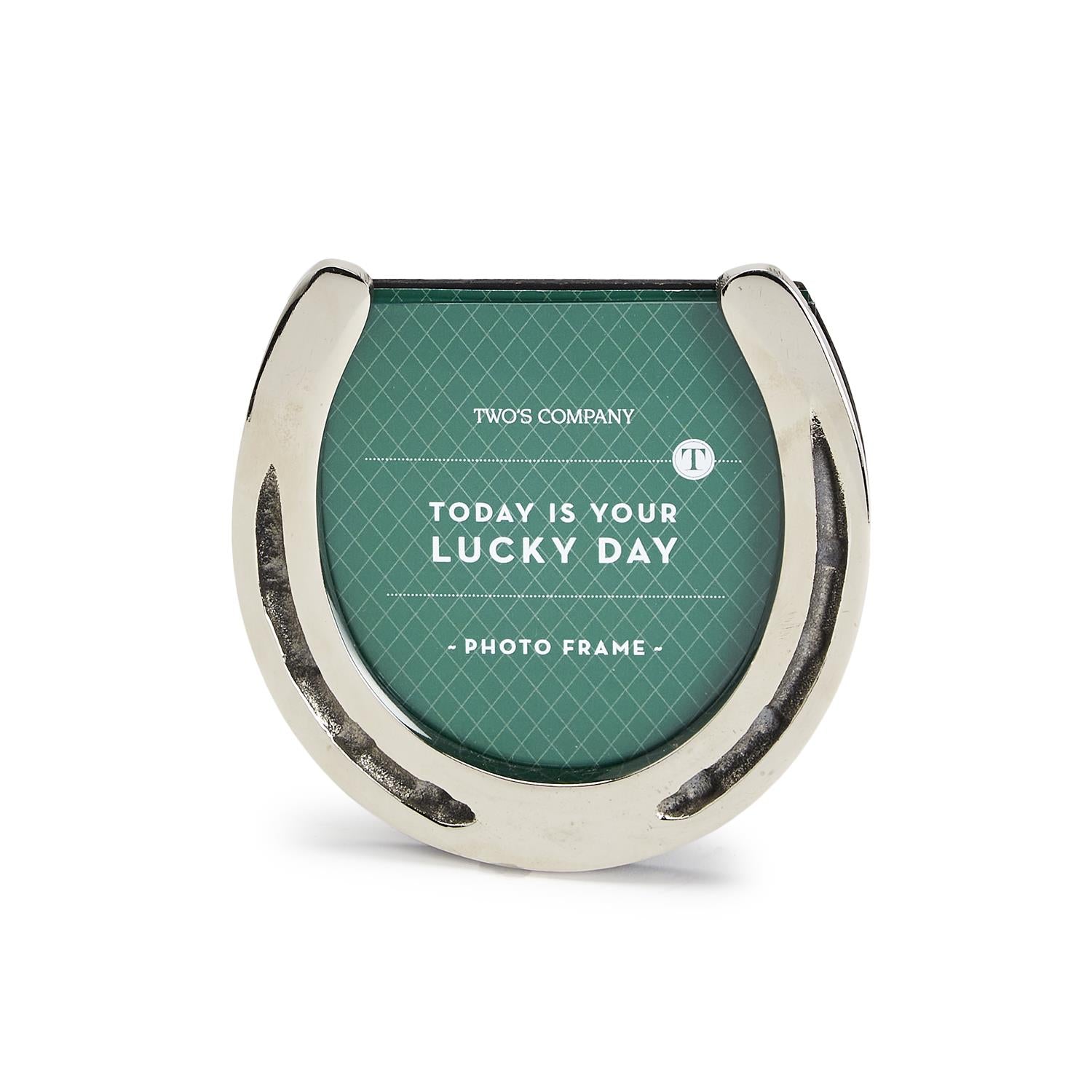 Two's Company Lucky Day Horseshoe Photo Frame