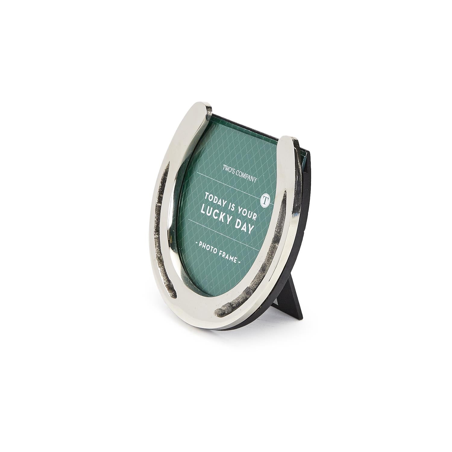 Two's Company Lucky Day Horseshoe Photo Frame