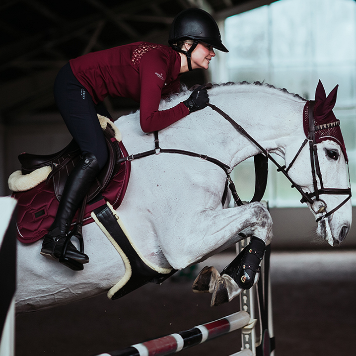Equestrian Stockholm Jump Saddle Pad Bordeaux
