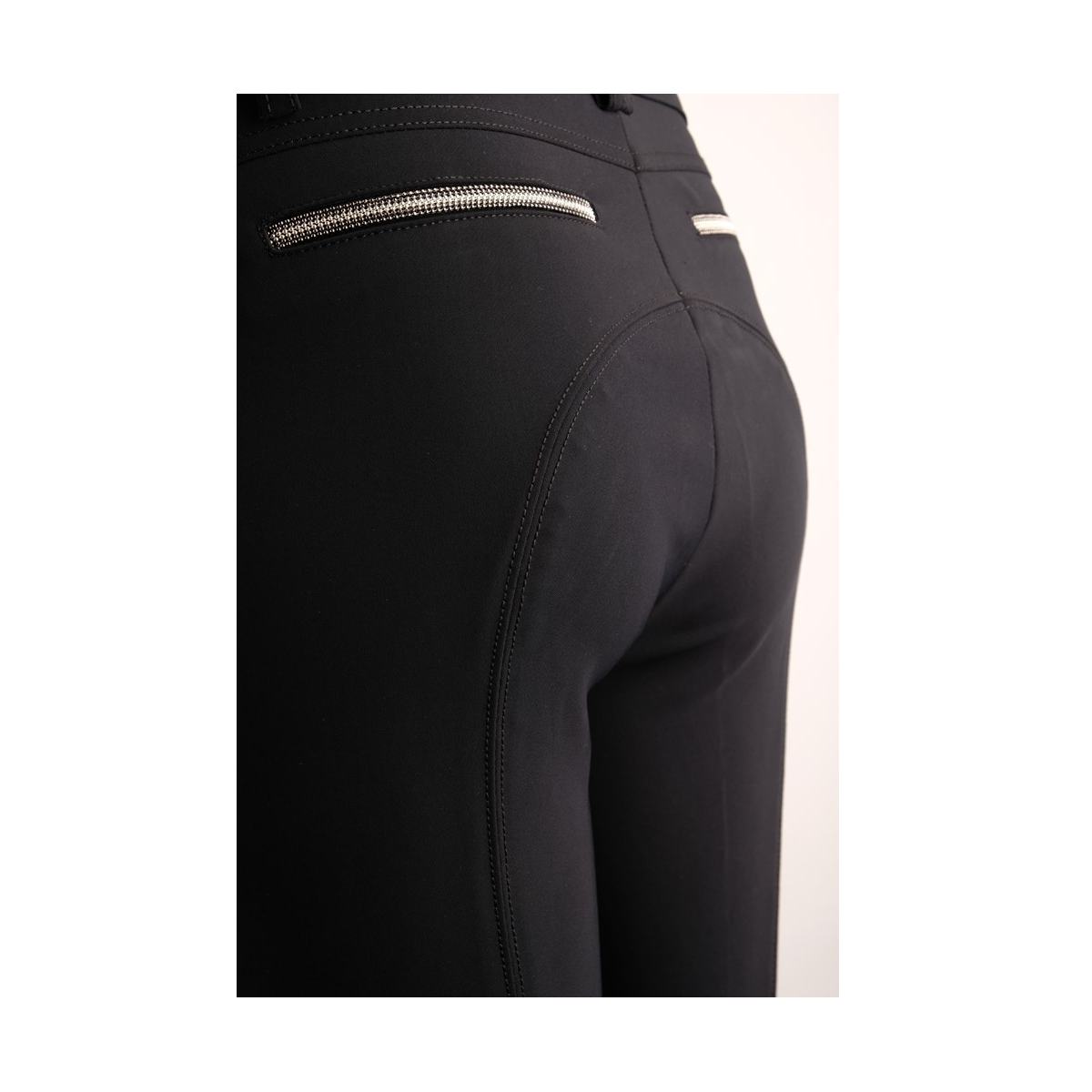 Montar Elisabeth Soft-Tech Premium Breeches Knee Grip, Mid Rise Black
