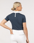 BR CYNTHIA Ladies Short Sleeve Competition Shirt, Navy Sky