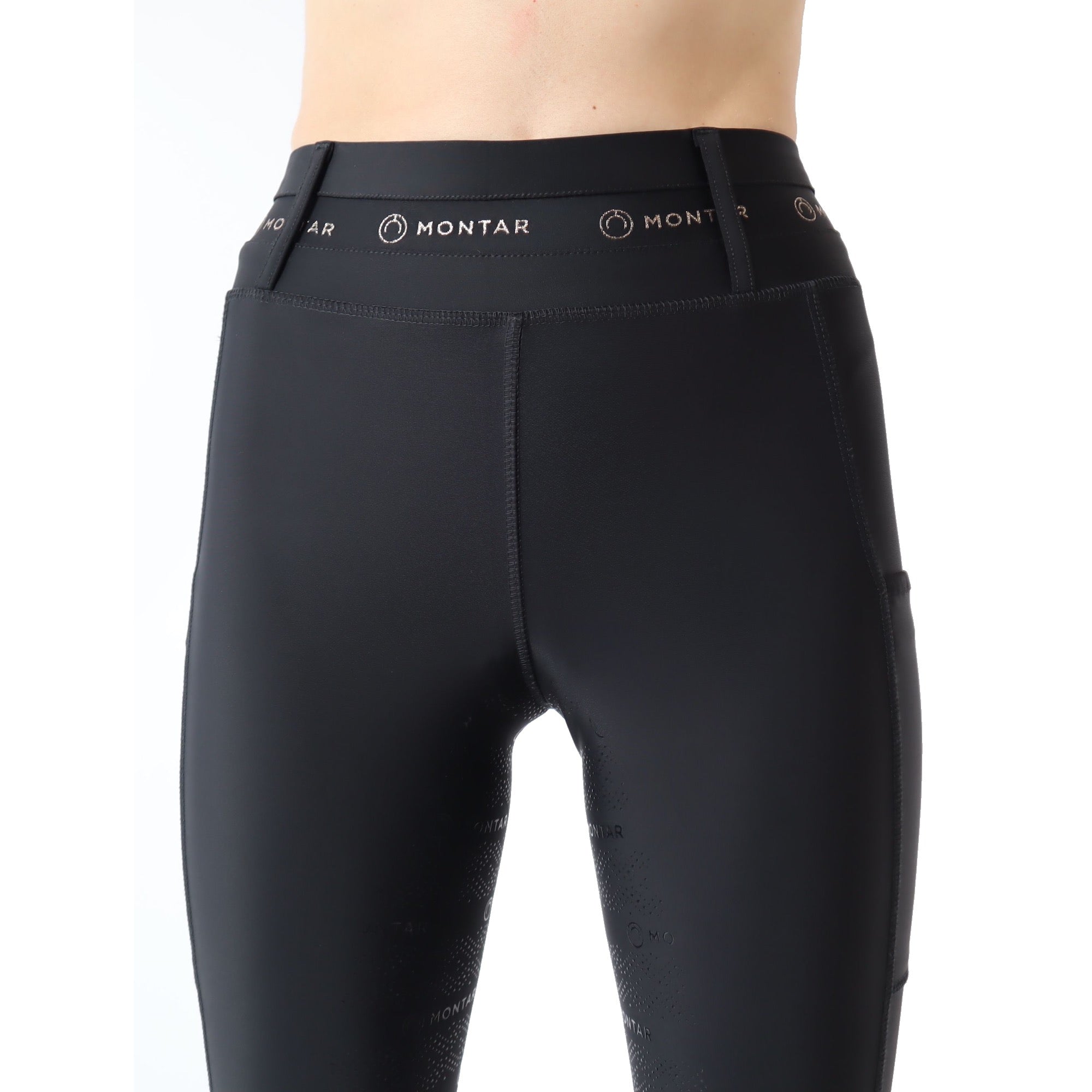 Montar Shelby ShapeTight Ladies High Rise Full Grip Riding Leggings, Black