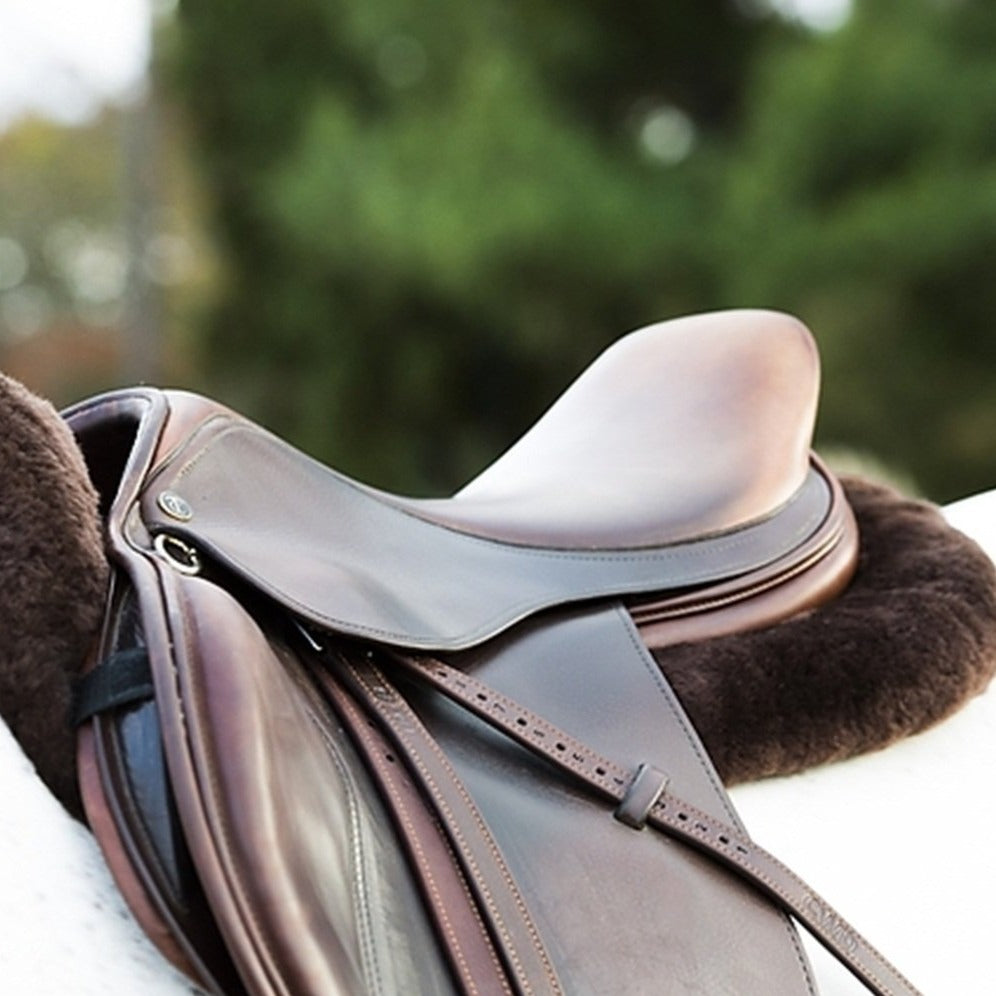 ThinLine Full Sheepskin Trifecta Half Pad, Dark Brown