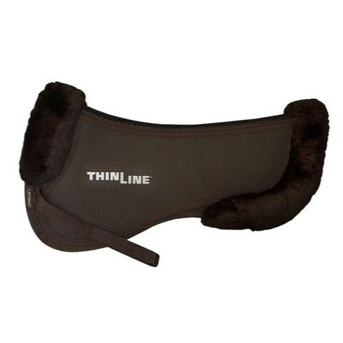 ThinLine Trifecta Half Pad with Sheepskin Rolls Dark Brown