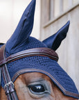 Kentucky Horsewear Fly Veil Wellington Leather, Navy