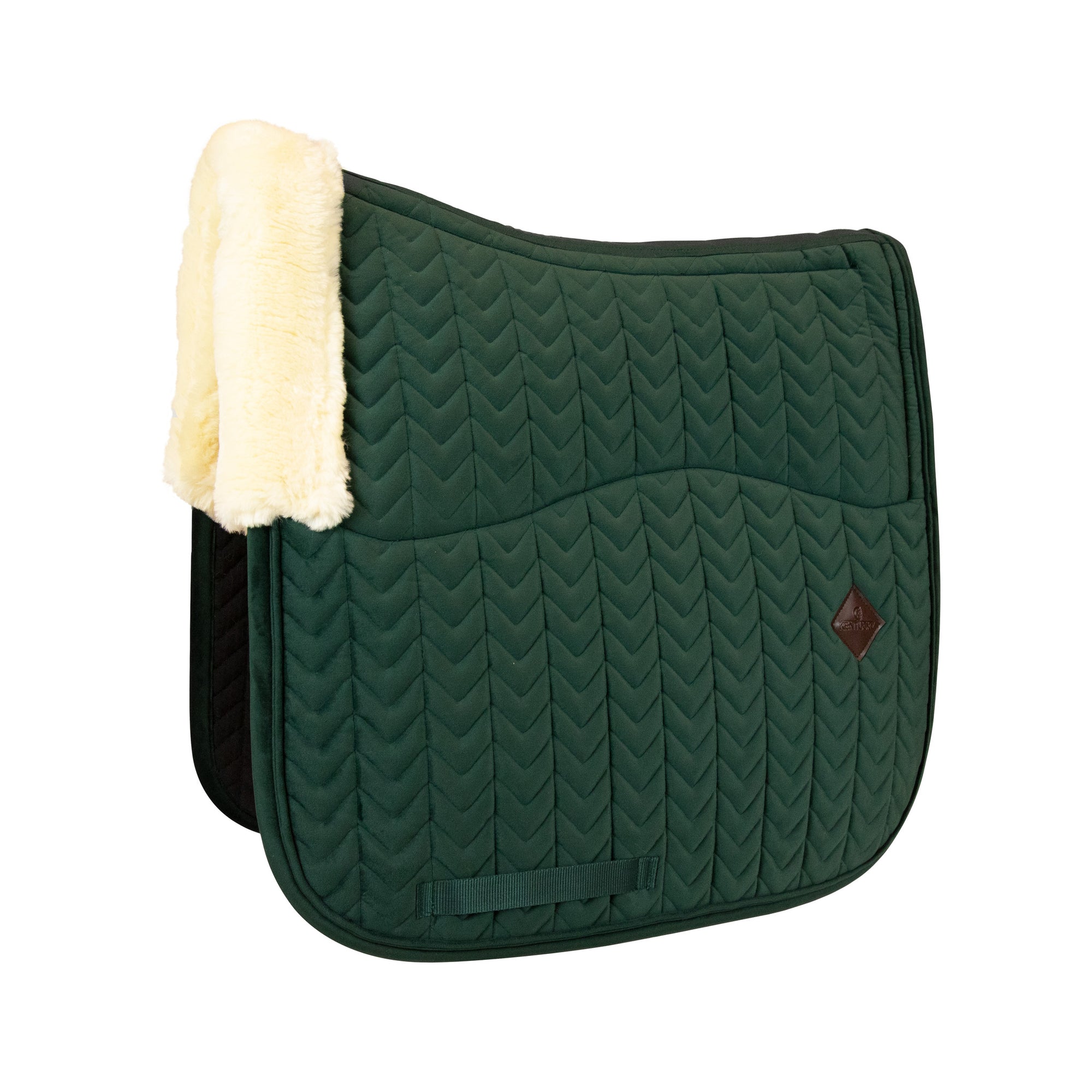 Kentucky Horsewear Skin Friendly Saddle Pad Velvet Dressage, Pine Green