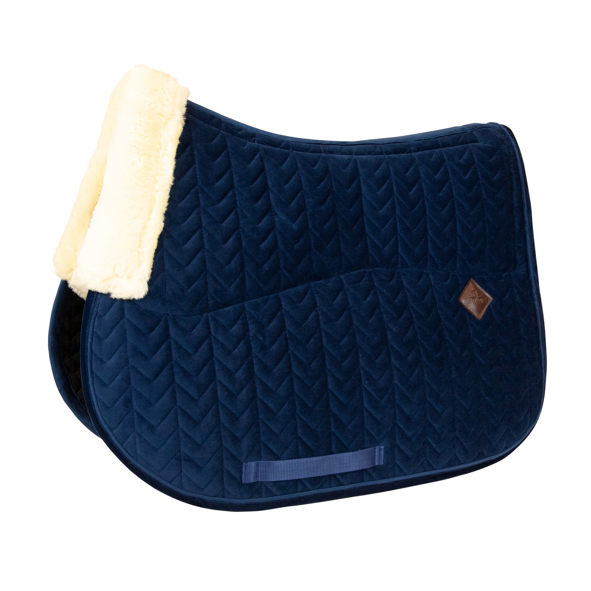 Kentucky Horsewear Skin Friendly Saddle Pad Velvet Jumping, Navy