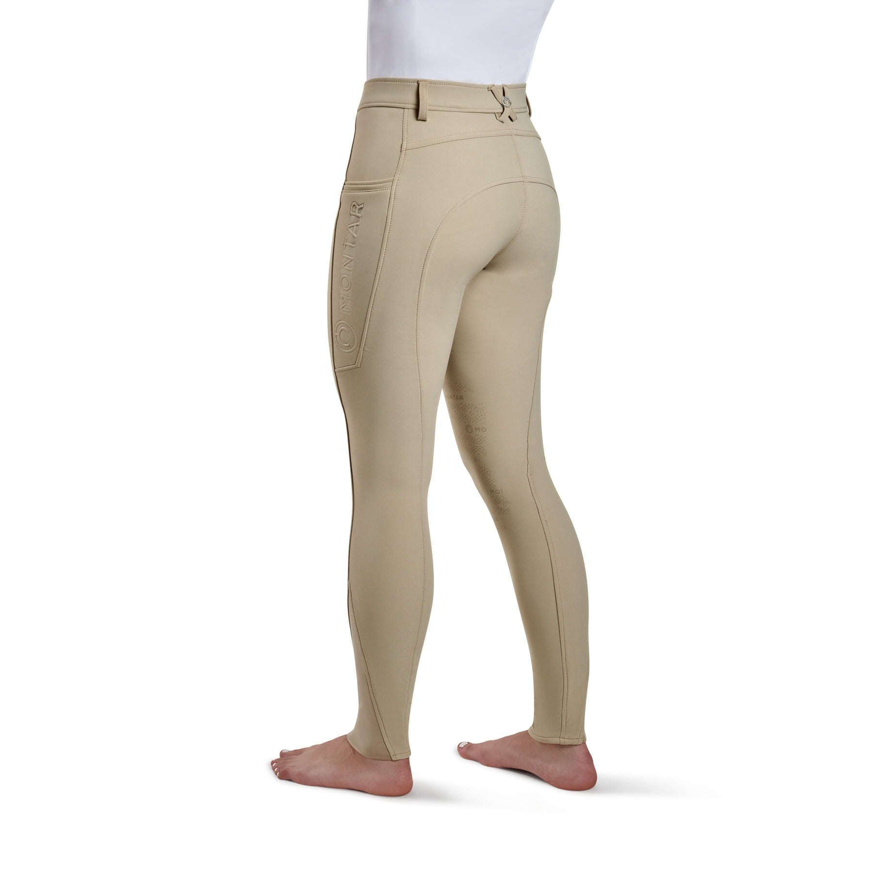 Montar Angela Yati Normal Waist Breeches - Knee Grip, Beige