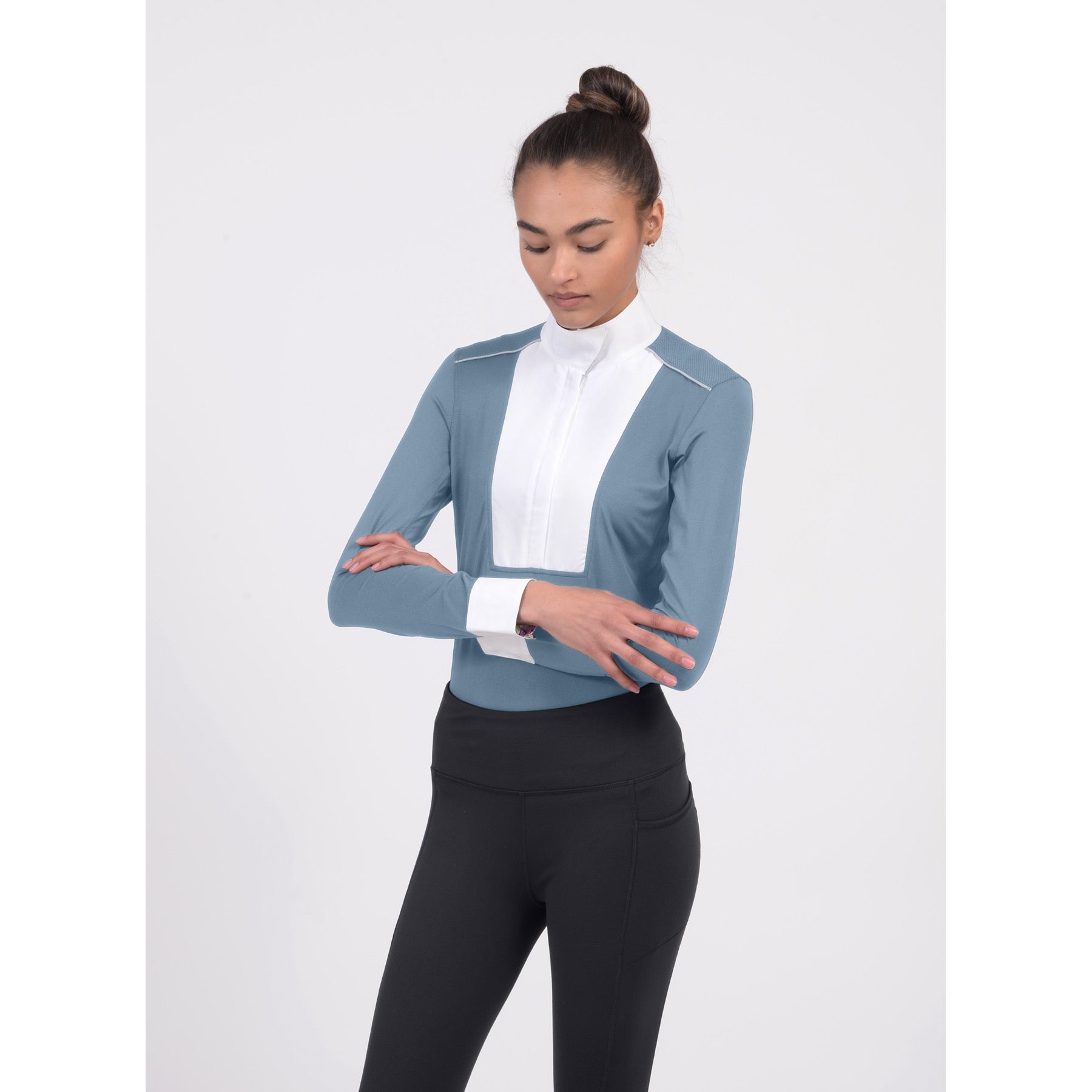 Chestnut Bay Sky Cool Liberty Ladies Show Shirt, Sky Blue