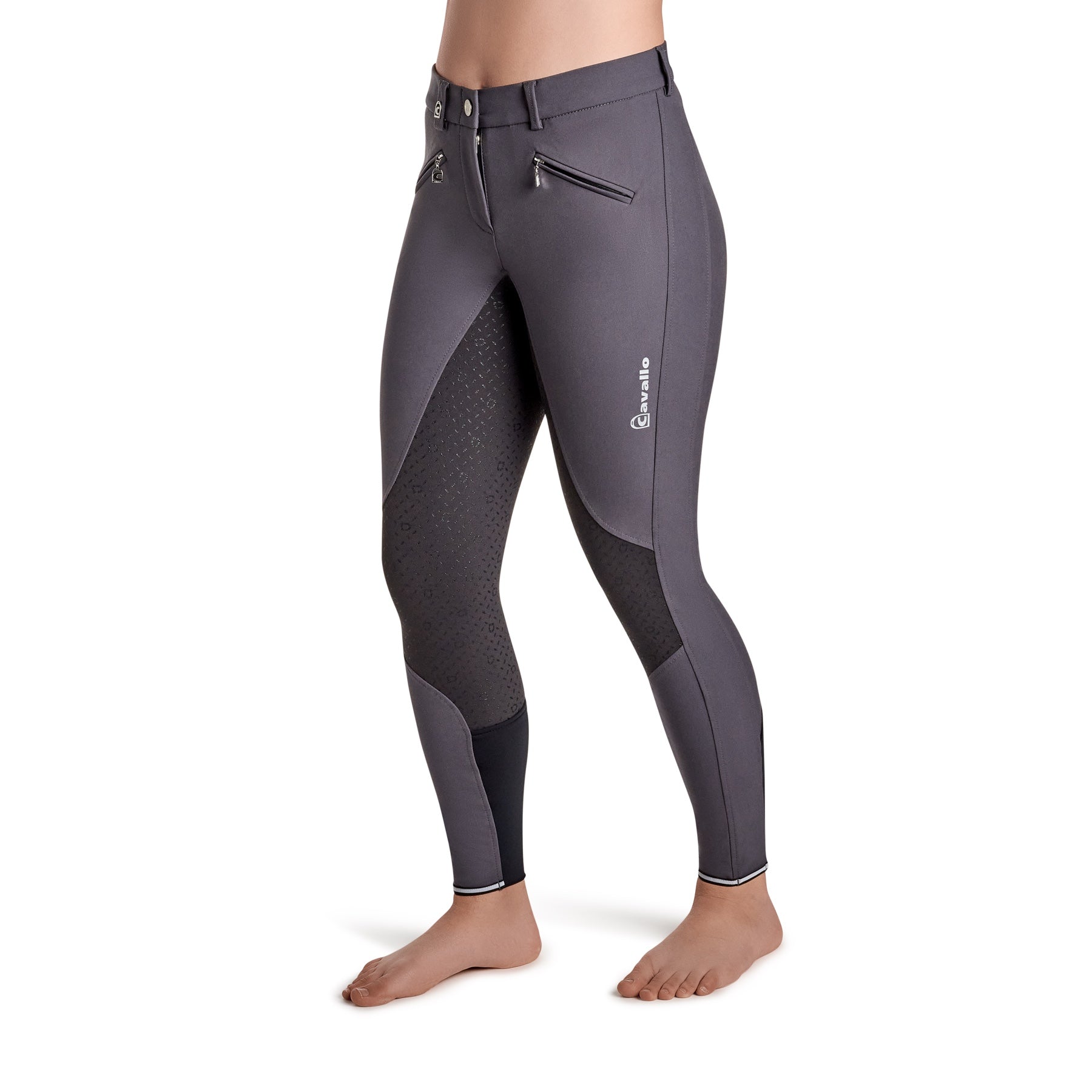 Cavallo Caja Full Grip, Mid Rise Breeches, Twilight-Graphite