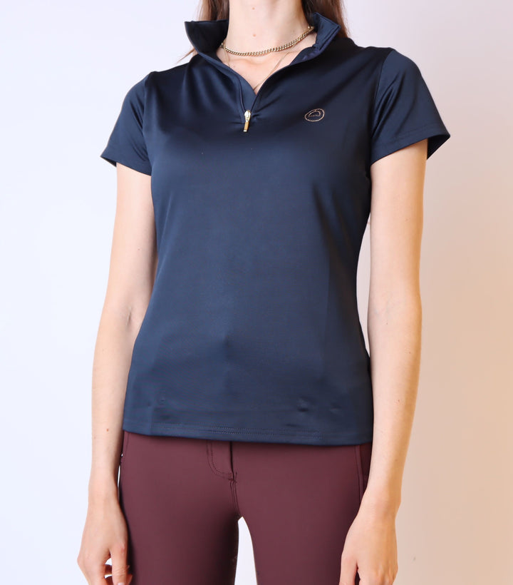 Montar Luna Mon-Tech Ladies Short Sleeve Polo Shirt, Dark Navy