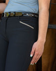 Montar Elisabeth Soft-Tech Premium Breeches Knee Grip, Mid Rise Black