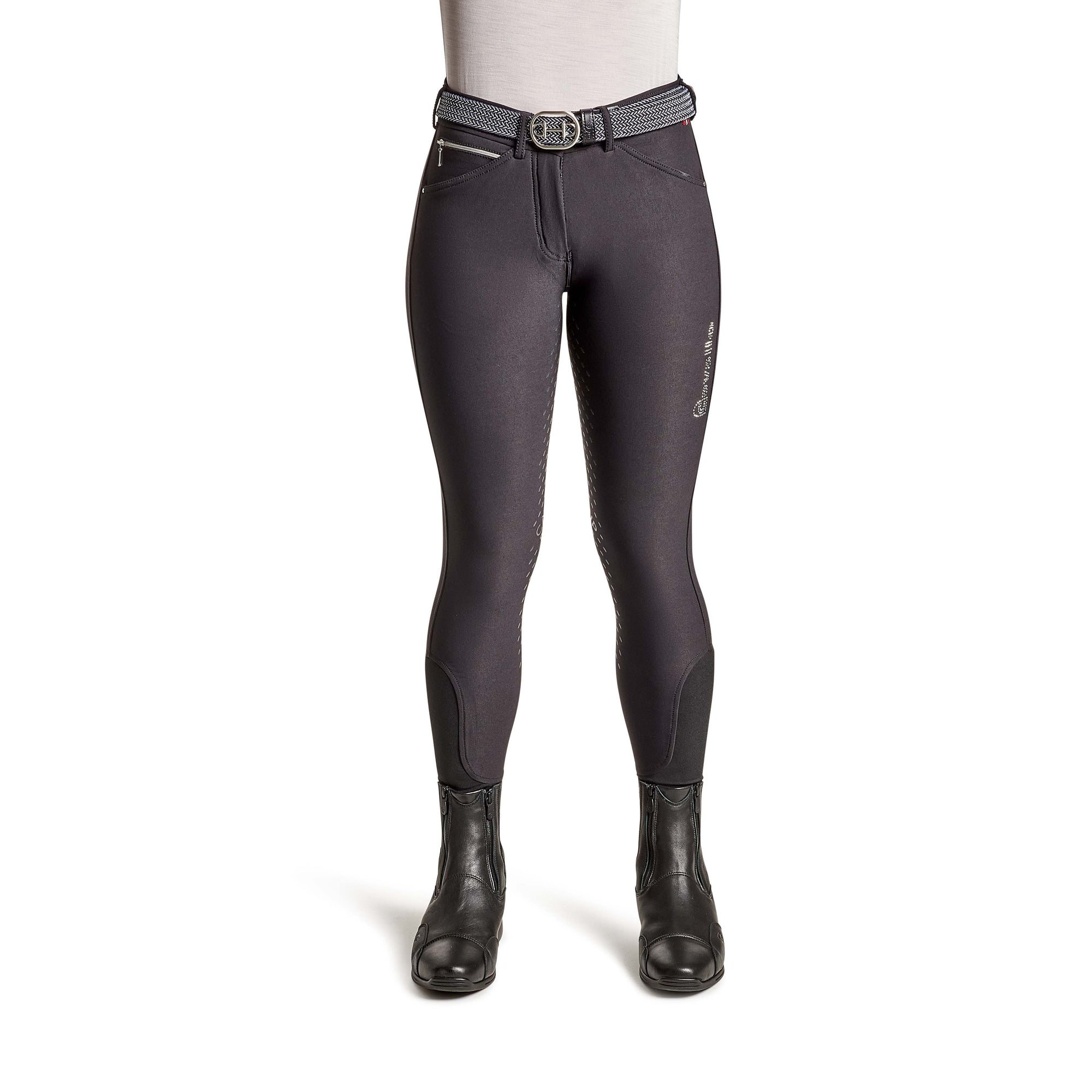 Cavallo CALIMA Full Grip, Mid Rise Breeches, Black