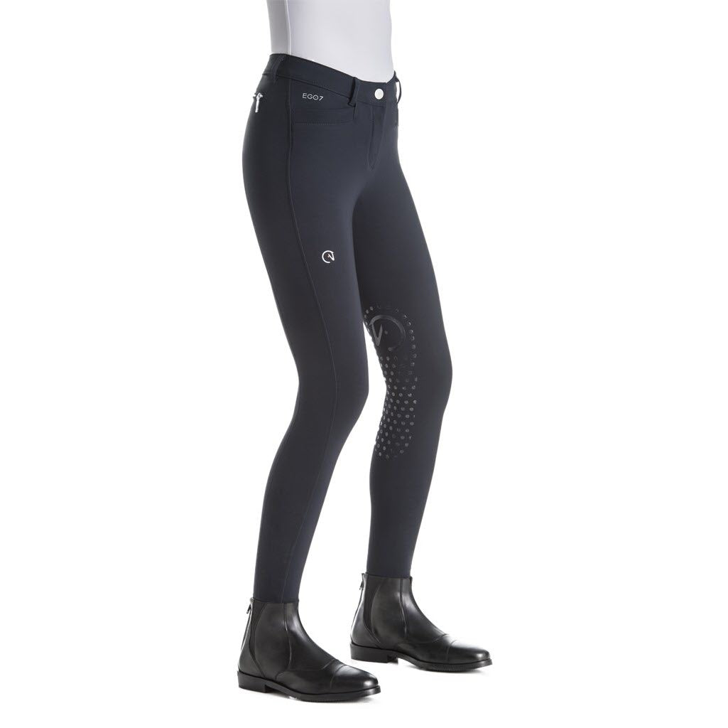 EGO7 Jumping EJ Normal Waist Knee Grip Breeches, Navy Blue
