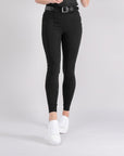 Fager Ella Superior Mid Rise Knee Grip Breeches, Black