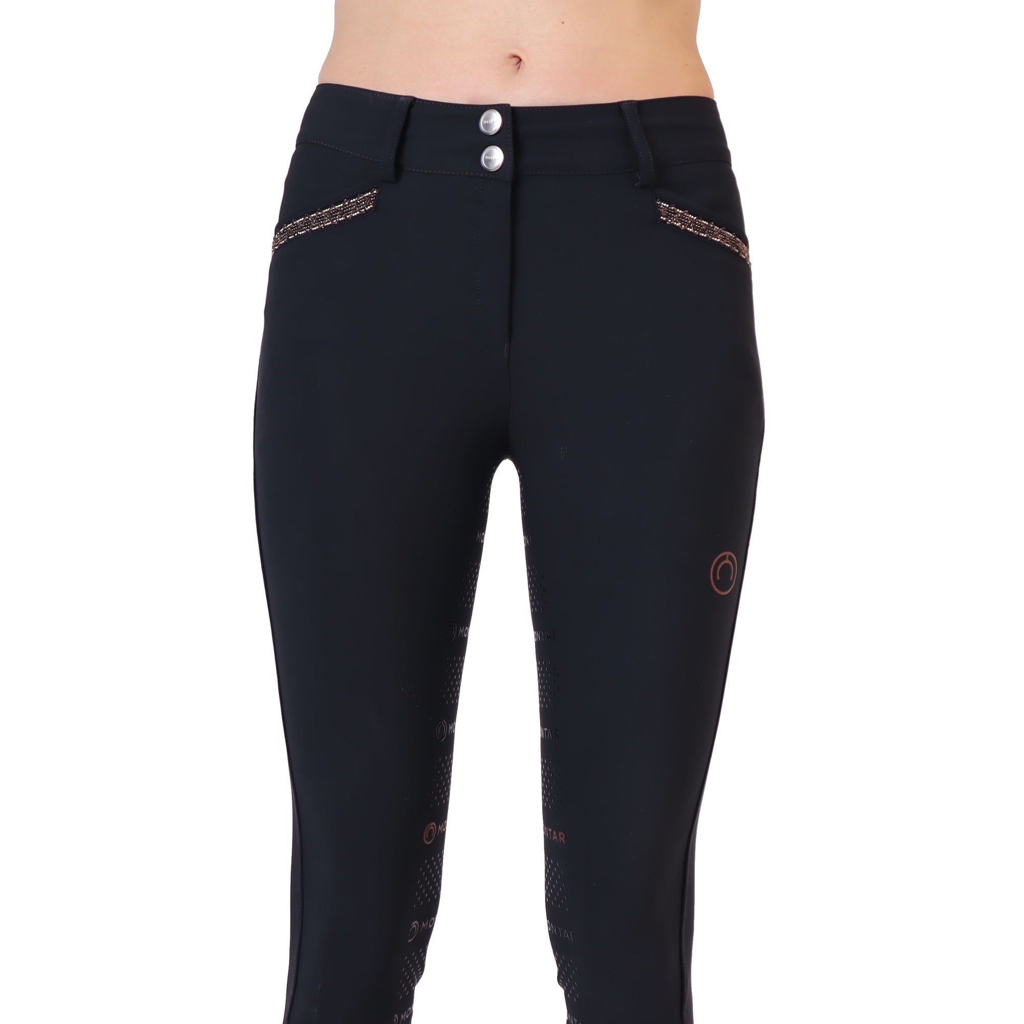Montar Erin Pearl Soft-tech Full Grip Breeches, Navy