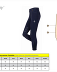 Fair Play JOHANNA Knee Grip, Mid Rise Breeches, Navy