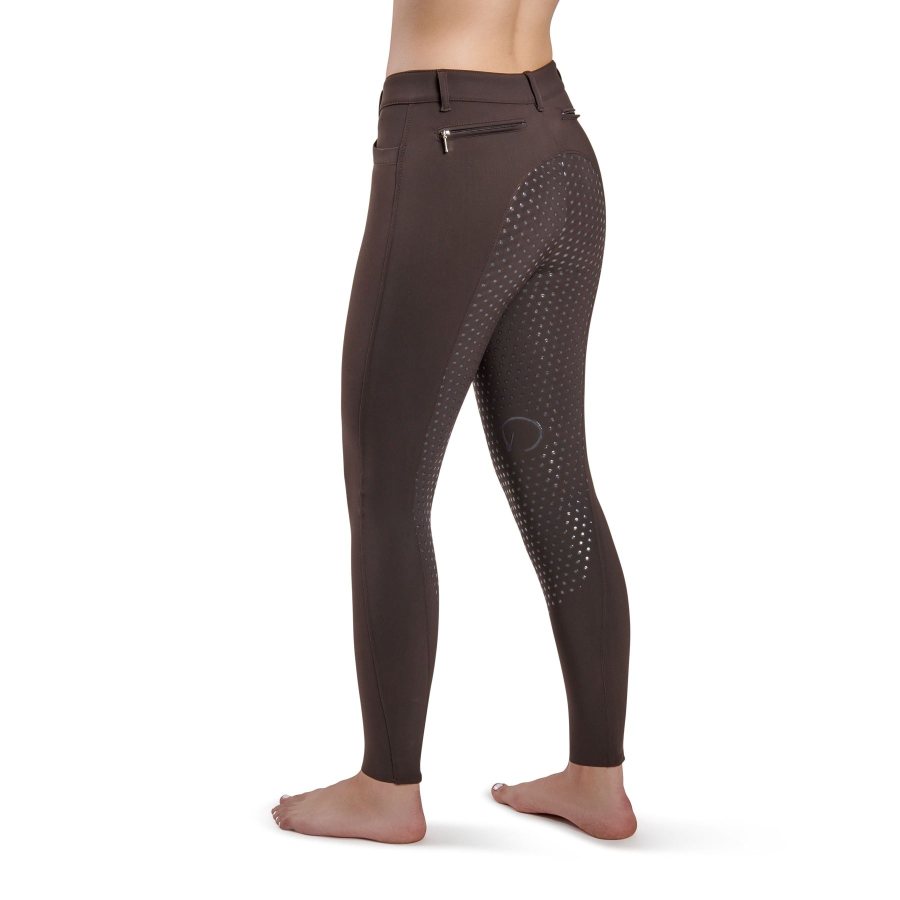 EGO7 Dressage Normal Waist Full Grip Breeches, Chocolate