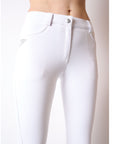 Montar Kyla Soft-Tech Ladies Mid Rise Full Grip Breeches, White