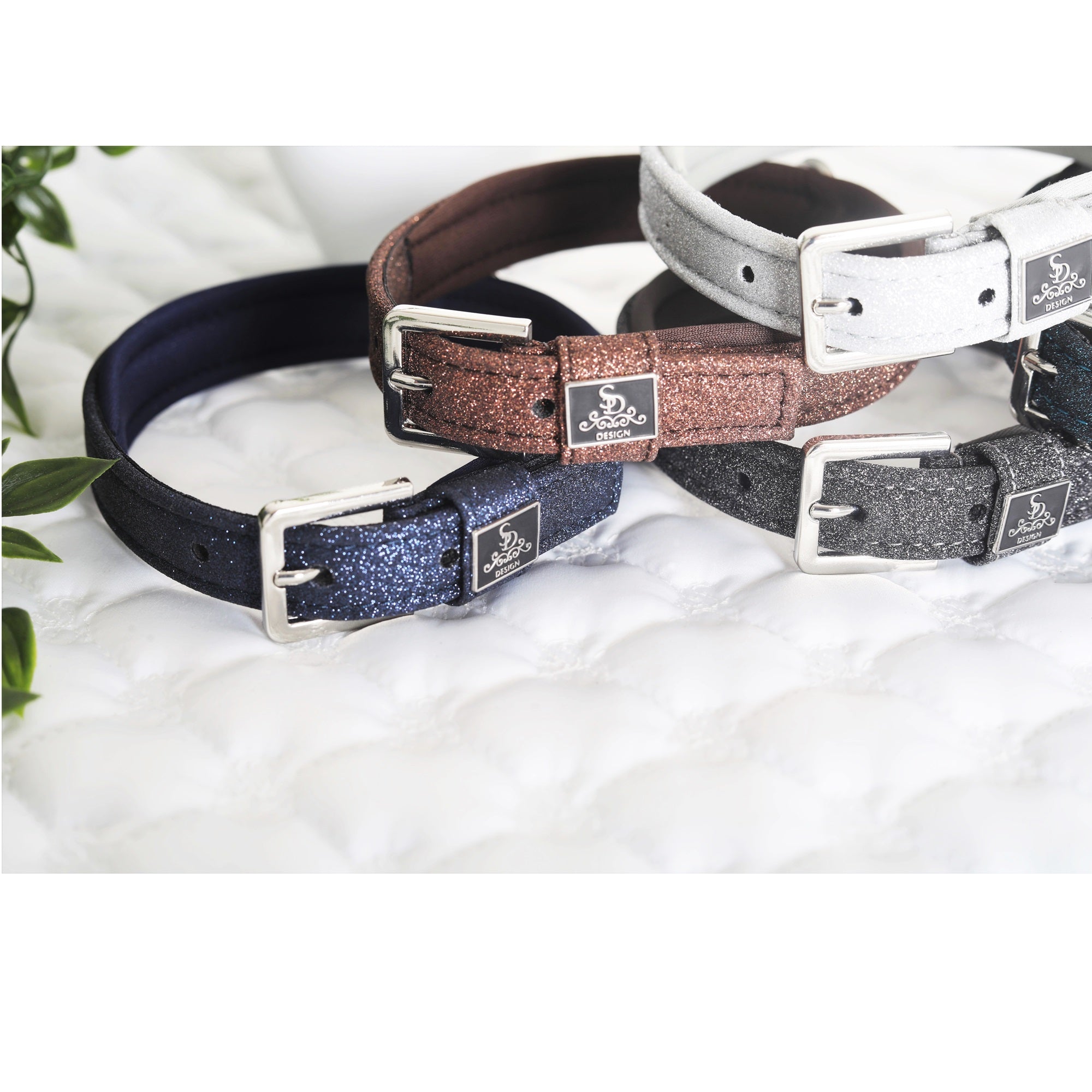 SD Design Hollywood Glamorous Dog Collar - Dark Shadow Glitz